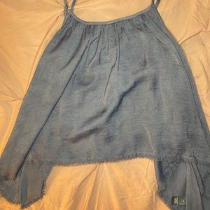 aerie tank with distressed hem